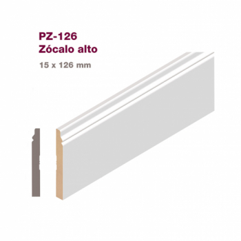 ZOCALO MDF PREPINTADO 15X126 PZ-126