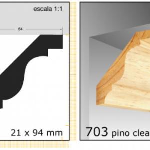 CLEAR CORNIZA 1"X4" N703