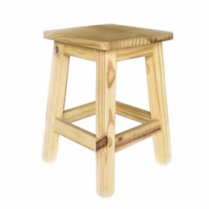 BANCO PINO PATA CUADRADA 0.60