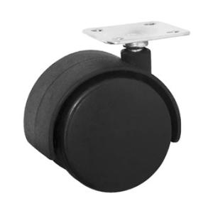 RUEDA DOBLE NEGRA 50 MM