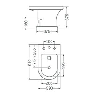 L.MURANO BUR3J B/BIDET 3AG FVA