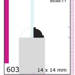 CLEAR CONTRAVIDRIO 3/4X3/4 N603