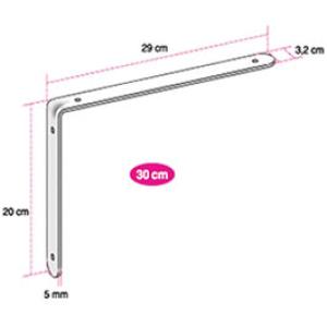 MENSULA DE HIERRO DE 30 CM NEGRO
